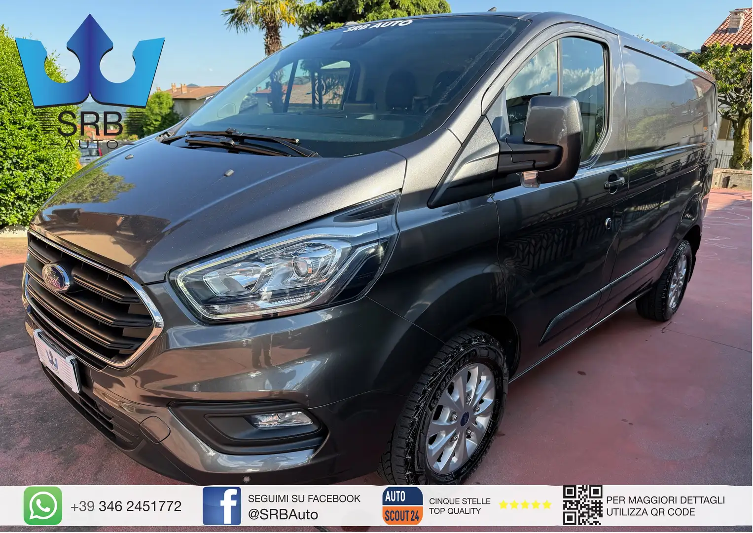 Ford Transit Custom 2.0 AUTOMATICO * CARPLAY * Grijs - 1