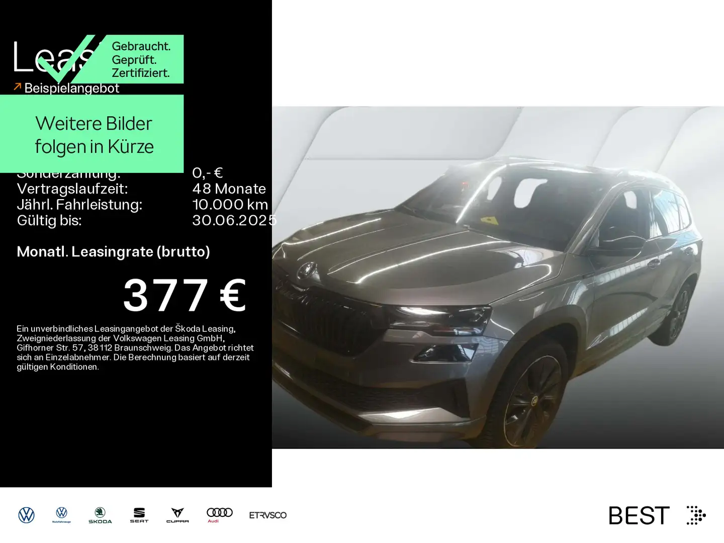 Skoda Karoq 1.5 TSI DSG SPORTLINE*KESSY*MATRIX*PANO*KA Grau - 1