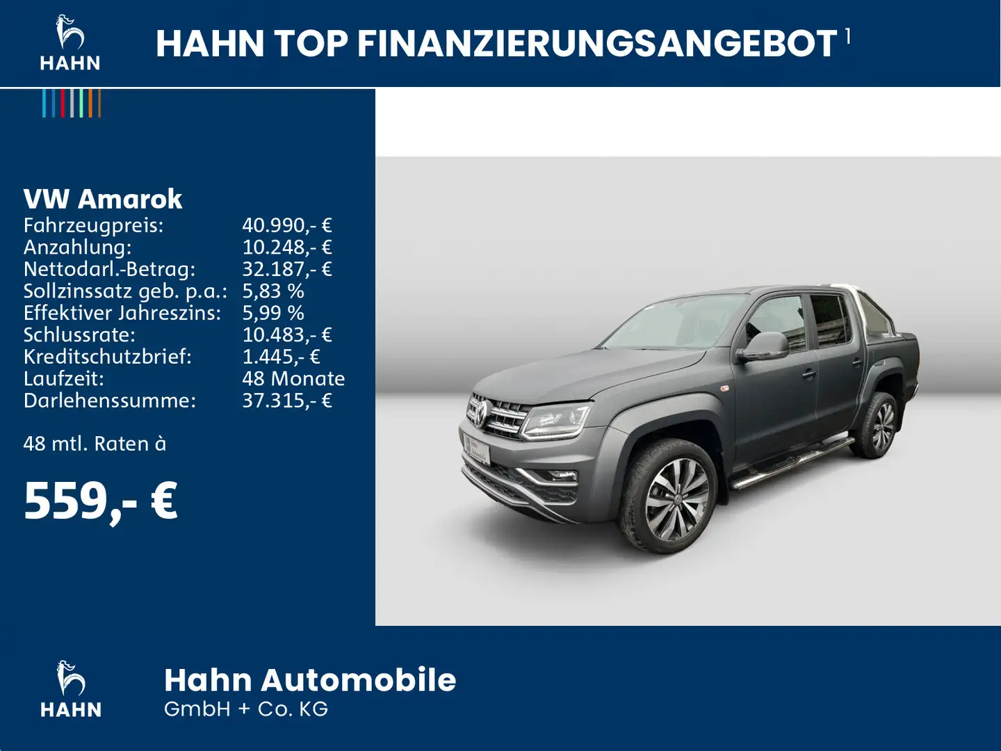 Volkswagen Amarok 3.0TDI Aventura DoubleCab 4mot DSG AHK CA Grau - 2