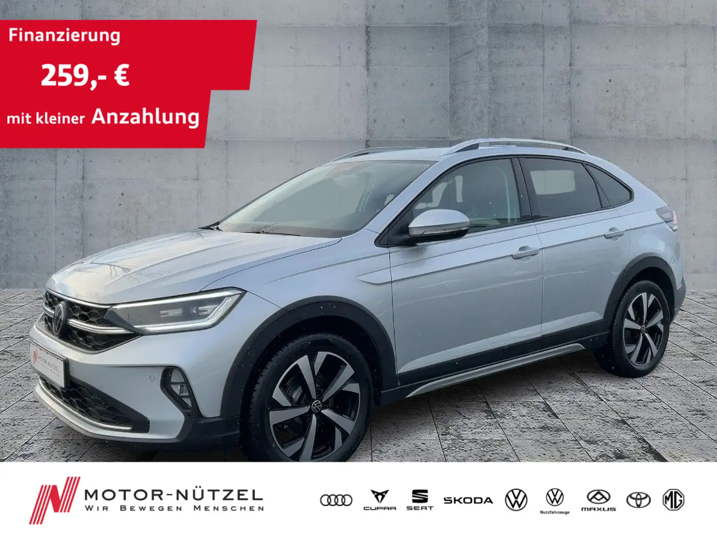 Volkswagen Taigo 1.0TSI STYLE 5JG+IQ+NAV+SHZ+RFK+DAB+LM 17" Silber - 1