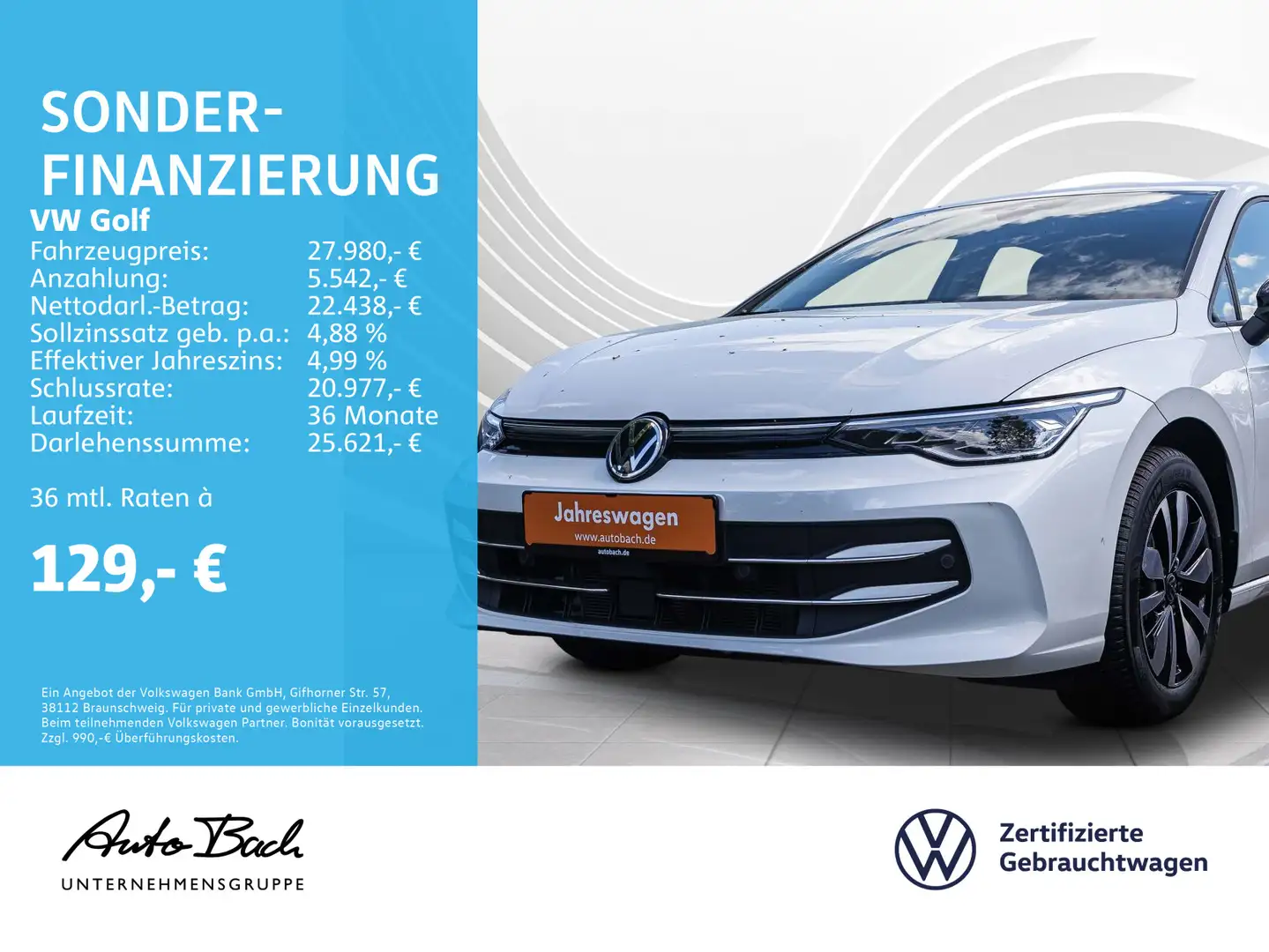 Volkswagen Golf VIII 2.0 TDI "GOAL" DSG Navi LED Digital Co Wit - 1