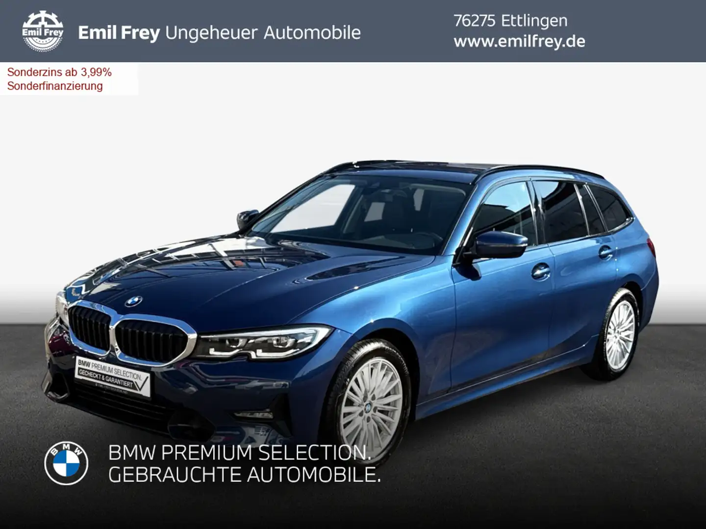 BMW 318 d Touring Aut. Sport Line Bleu - 1