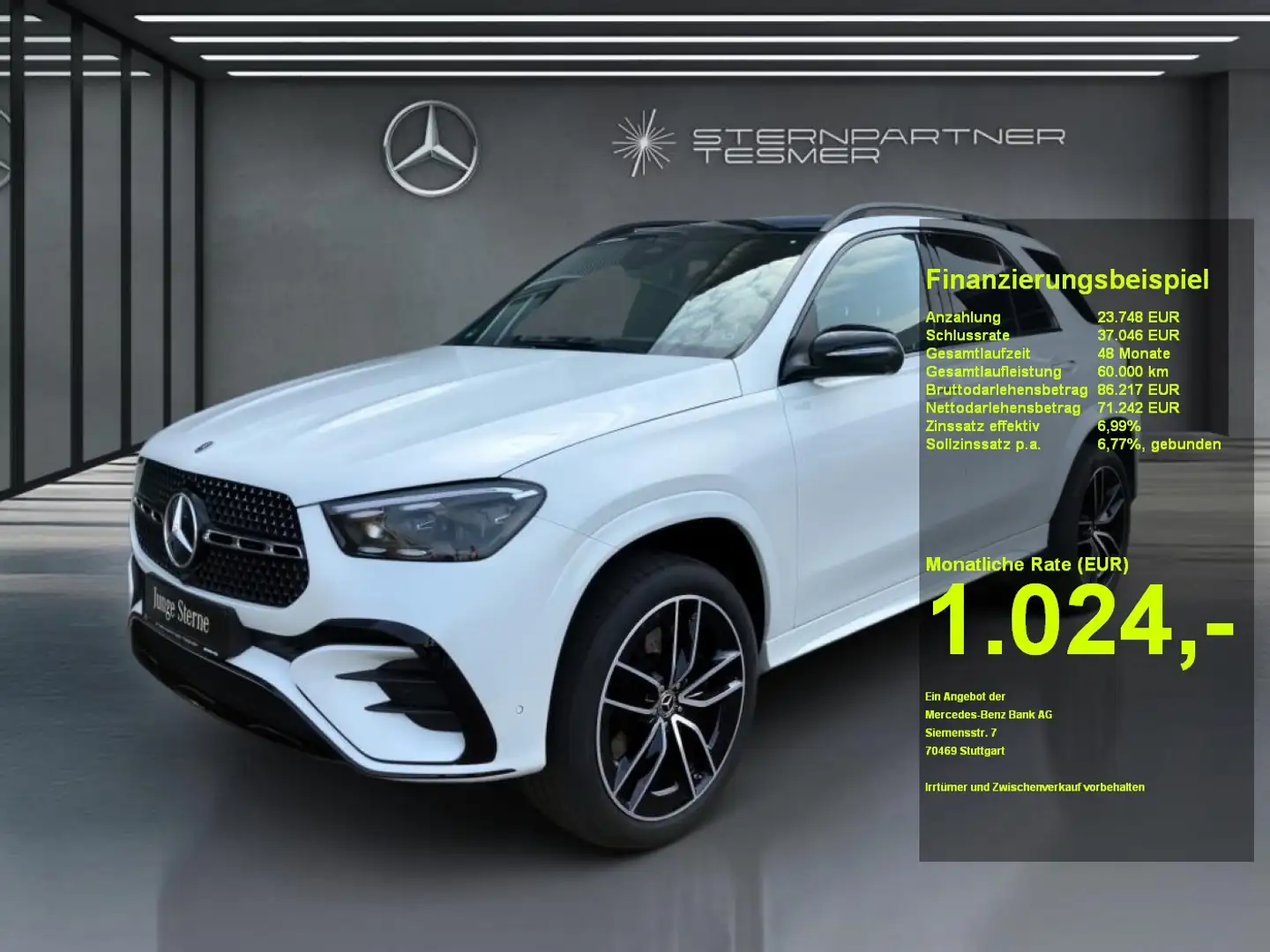 Mercedes-Benz GLE 580 4M AMG Night AHK StHz PANO Burm HuD AirB Weiß - 1