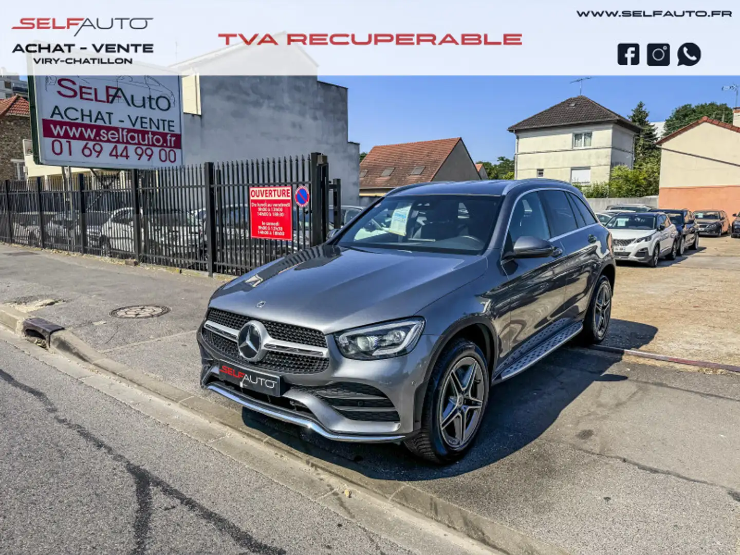 Mercedes-Benz GLC 300 300 DE 194+122CH AMG LINE 4MATIC 9G-TRONIC Gris - 1