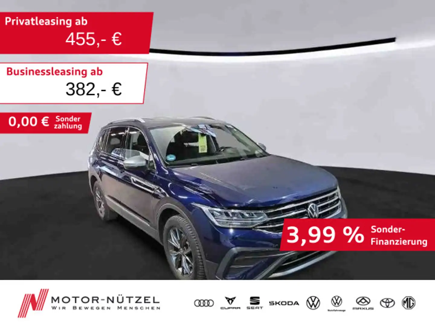 Volkswagen Tiguan Allspace 2.0 TDI 4M MOVE LED+NAVI+AHK+7SI Blau - 1