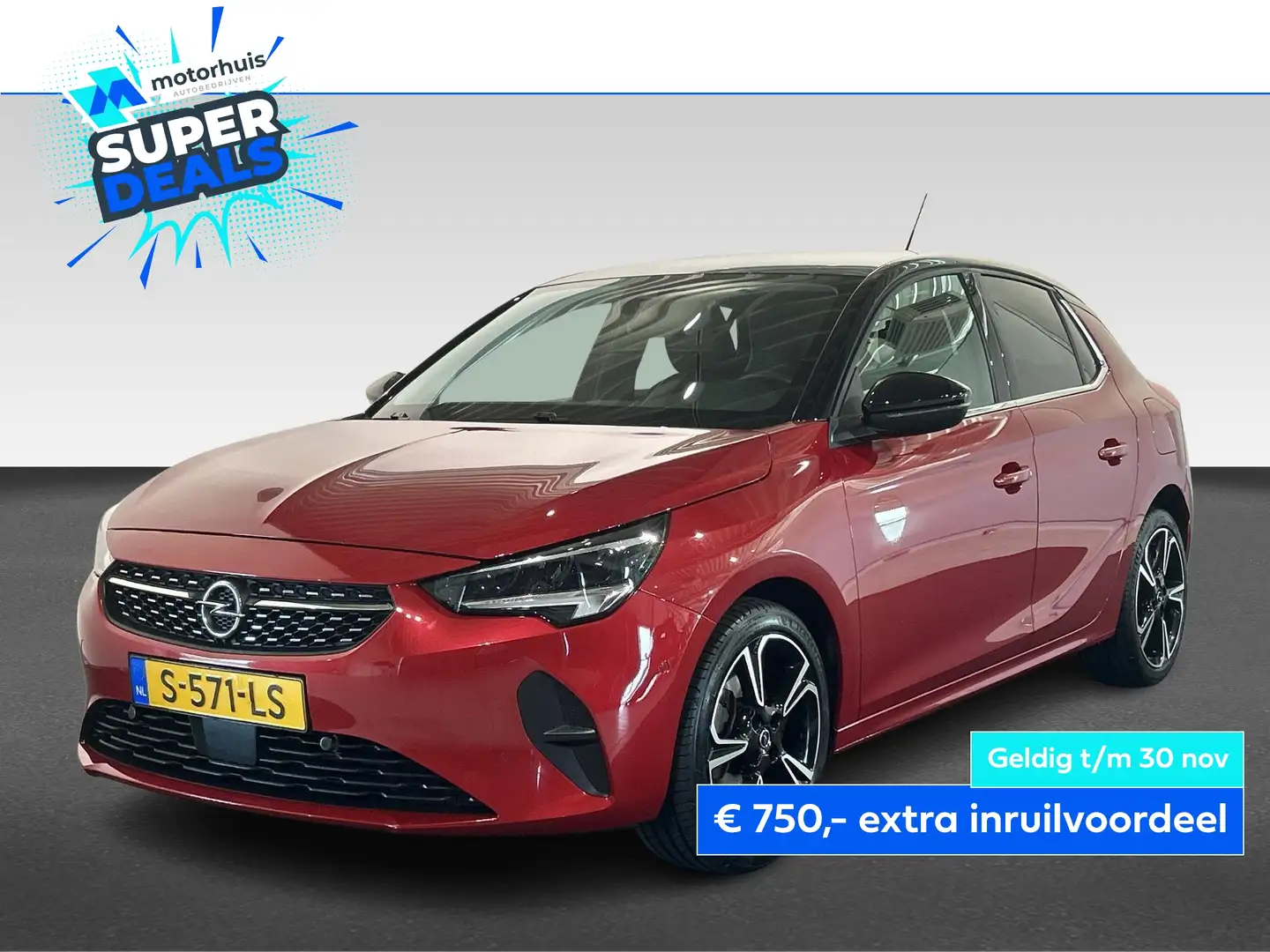 Opel Corsa 1.2 Turbo 100pk Elegance / APPLE CARPLAY Rood - 1