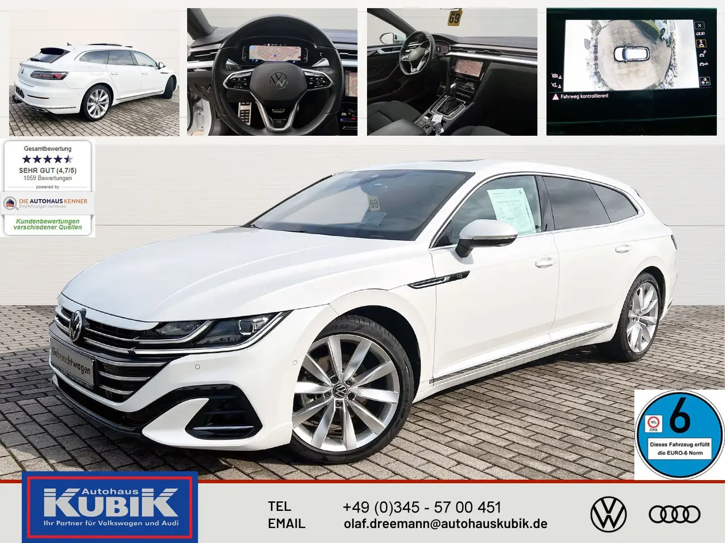 Volkswagen Arteon Shooting Brake 2.0 TDI R-Line DSG DCC Head Up Dyna Blanc - 1