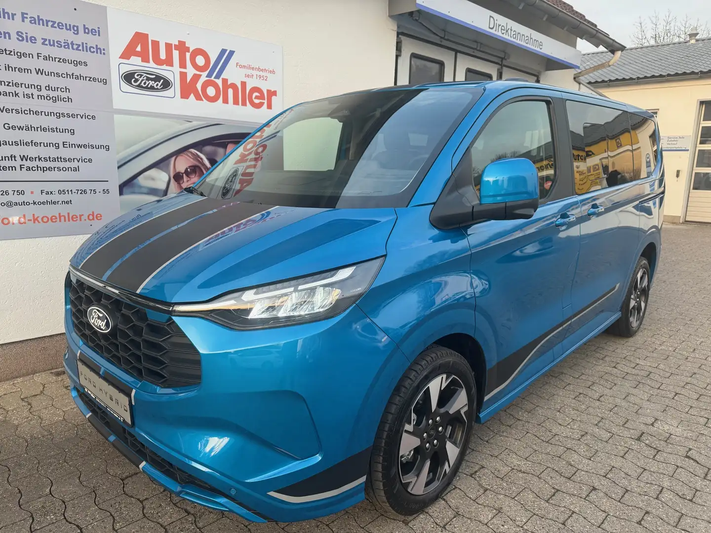 Ford Tourneo Custom Plug-in Hybrid 340 L1 Tourneo SPORT (viele Extras) plava - 1