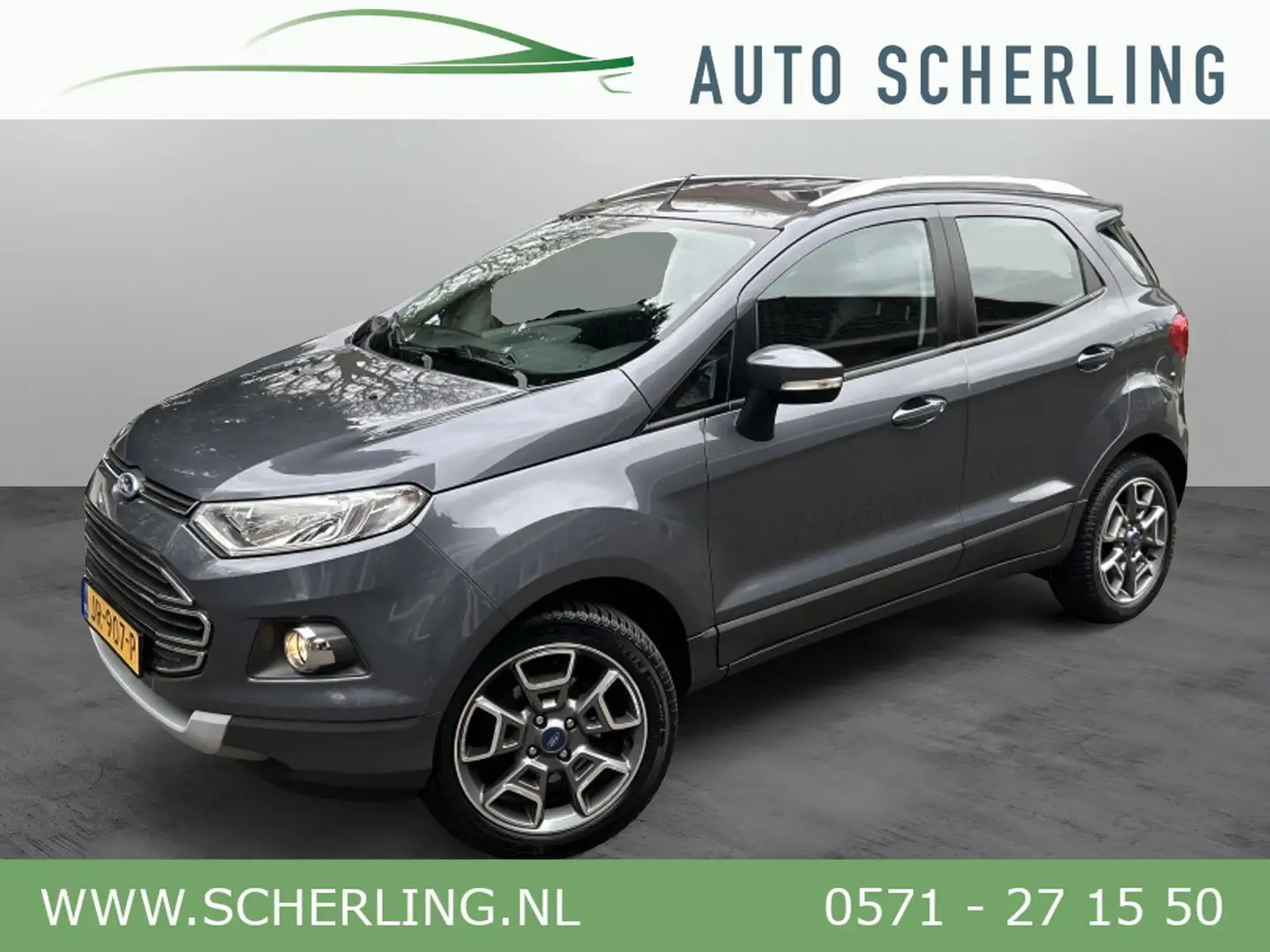 Ford EcoSport 1.0 125pk Titanium Navi, Leder, Camera, Trekhaak, Grijs - 1