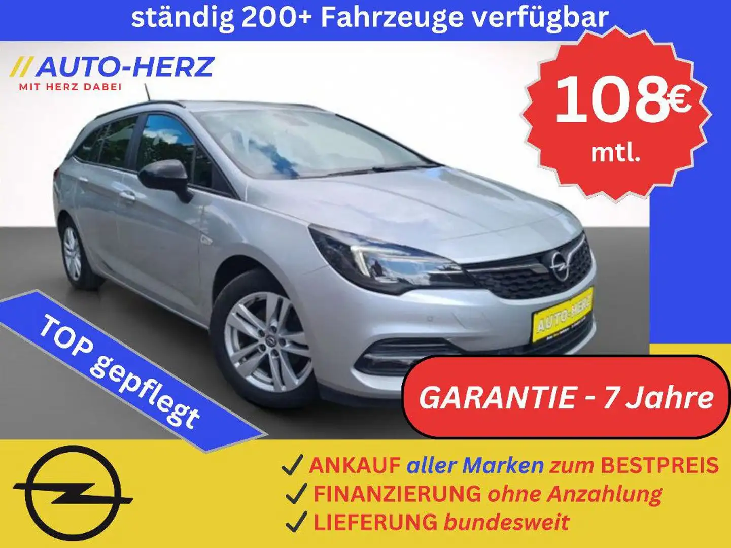 Opel Astra K Sports Tourer Business *1.HAND-LED-NAVI* Zilver - 1