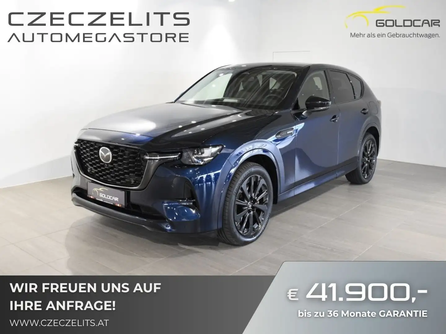 Mazda CX-60 2.5L e-SKYACTIV PHEV AWD HOMURA CON/DRI/COM/PAN... Blauw - 1
