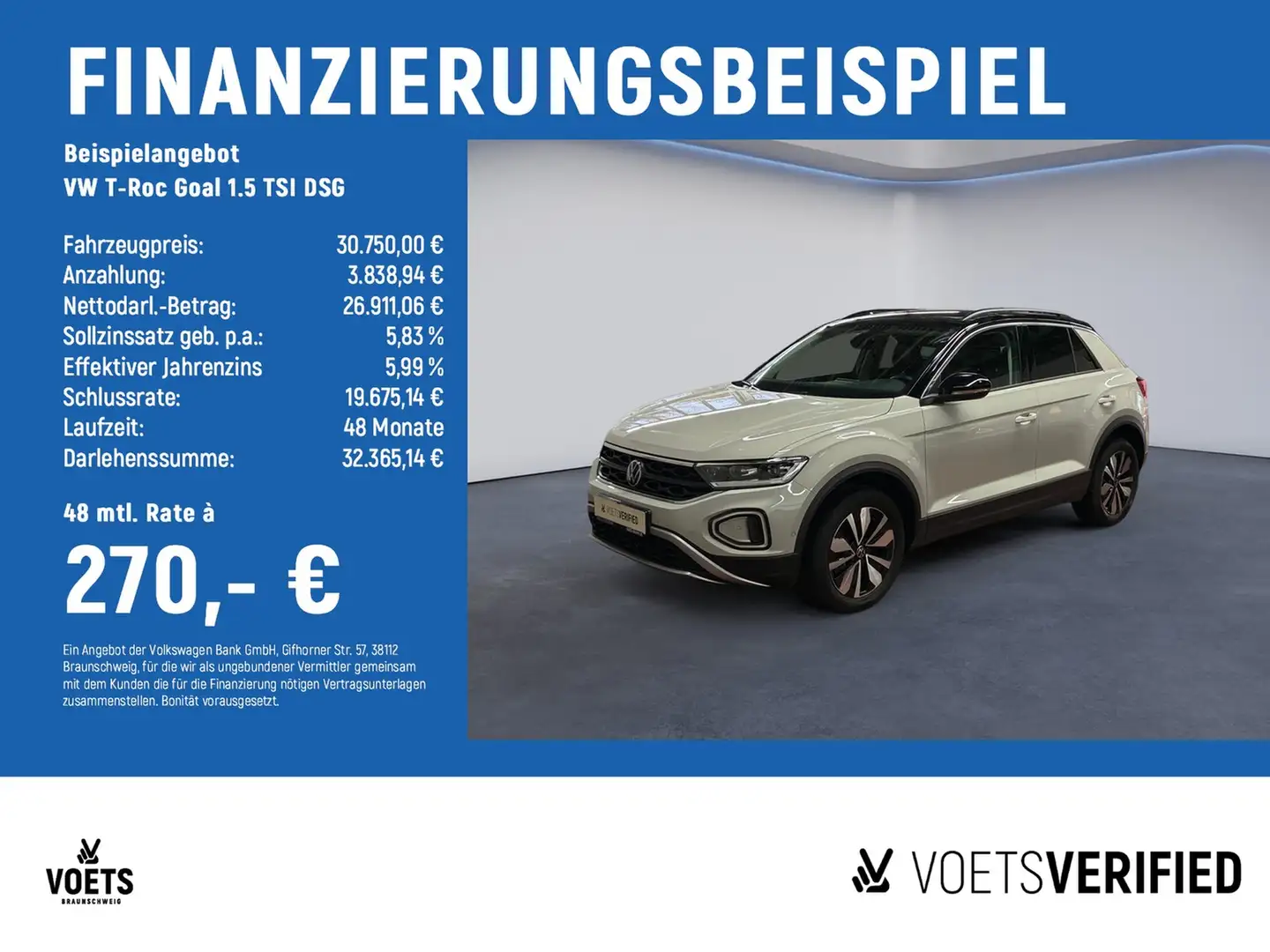 Volkswagen T-Roc Goal 1.5 TSI DSG LED+KLIMA+PDC Grau - 2