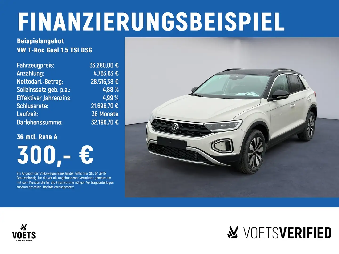 Volkswagen T-Roc Goal 1.5 TSI DSG LED+KLIMA+PDC Grau - 2