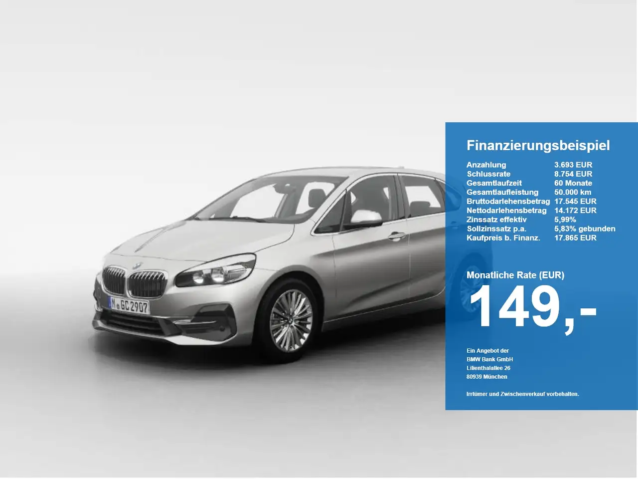 BMW 220 220i Active Tourer LED AHK Sportsitze Temp. — photo 1 of 9