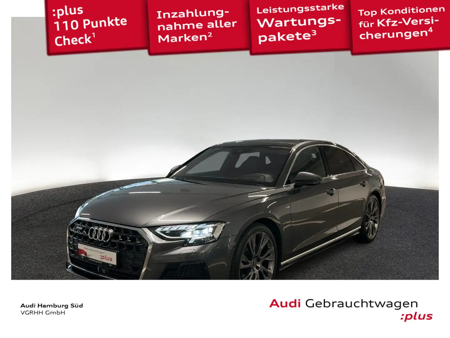 Audi A8 50 TDI qu. 2xS LINE/LM21/B&O/PANO/TV/D-MATRIX Grau - 1