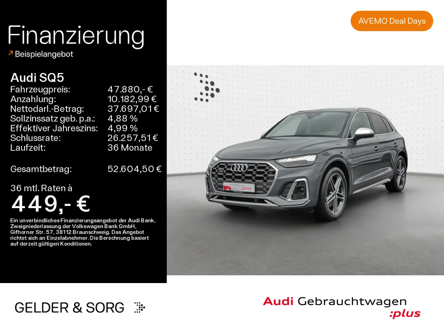 Audi SQ5 55 TDI tiptronic HuD*RFK*AHK*Matrix*Navi* Gris - 1