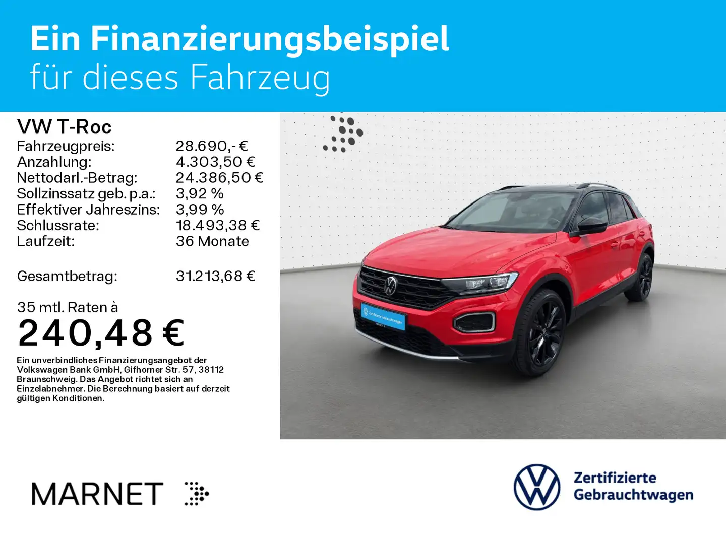 Volkswagen T-Roc T-ROC 1.5 TSI DSG Sport*Black Style* Navi* AHK* Rouge - 2