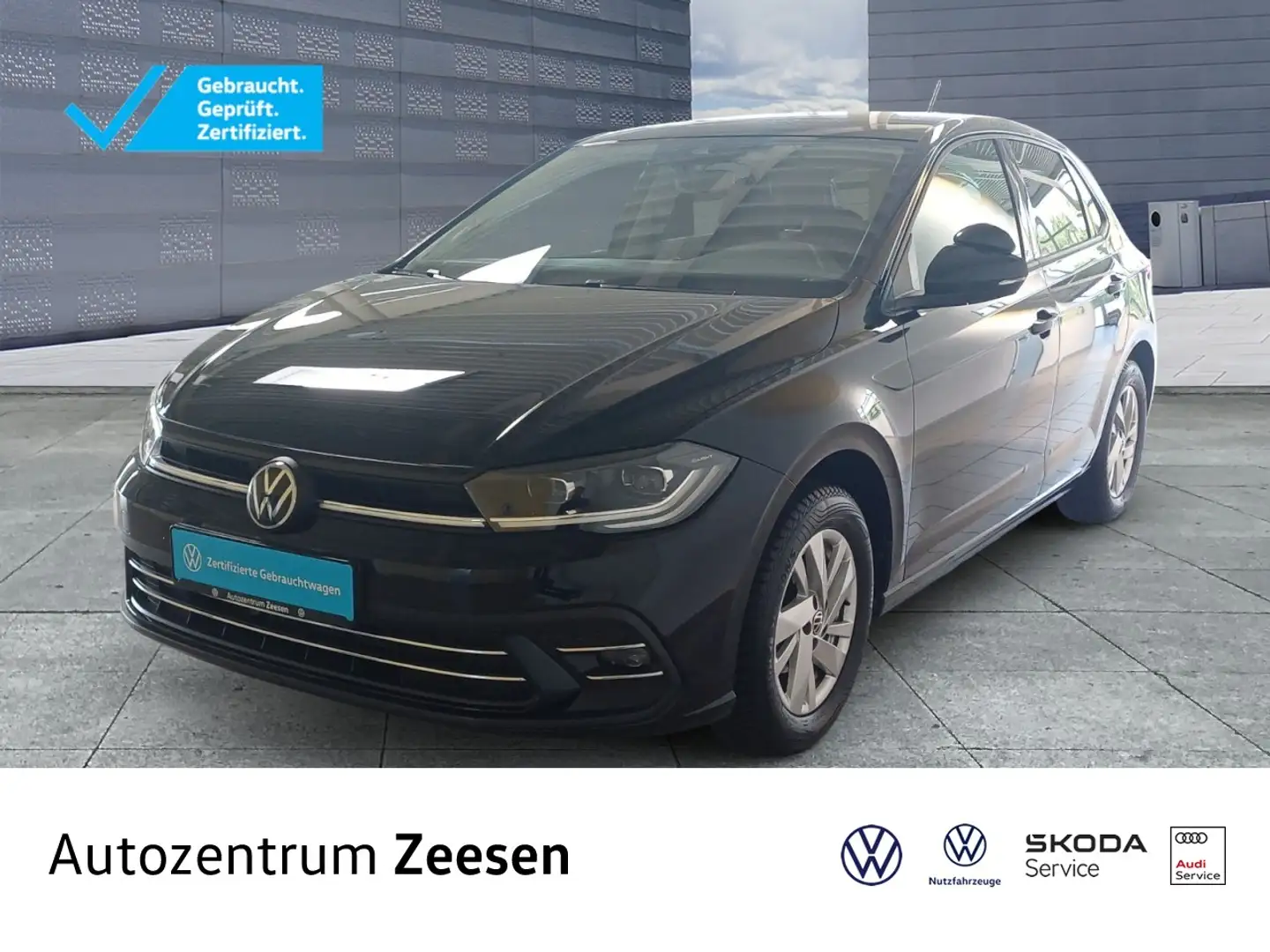 Volkswagen Polo 1.0 TSI Style Fahrschulwagen+BAA+USB+DAB+RS Klima Schwarz - 1