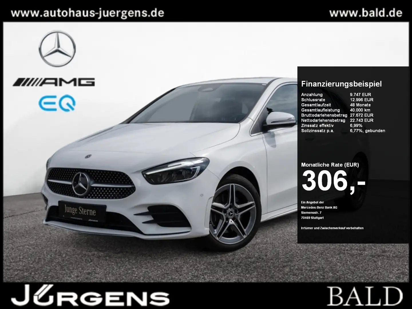 Mercedes-Benz B 250 e AMG-Sport/LED/Kamera/Ambiente/Keyl/18' Wit - 1