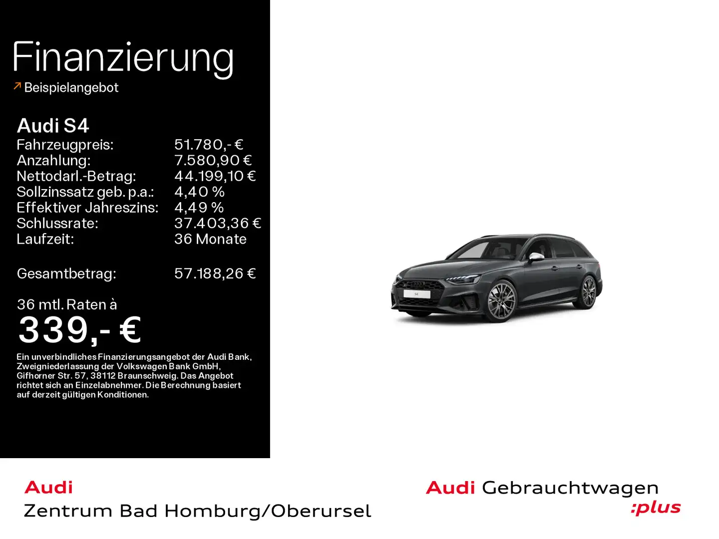 Audi S4 quattro 3.0 TDI Avant*Navi*Matrix*Alu*AHK*PDC Gris - 1
