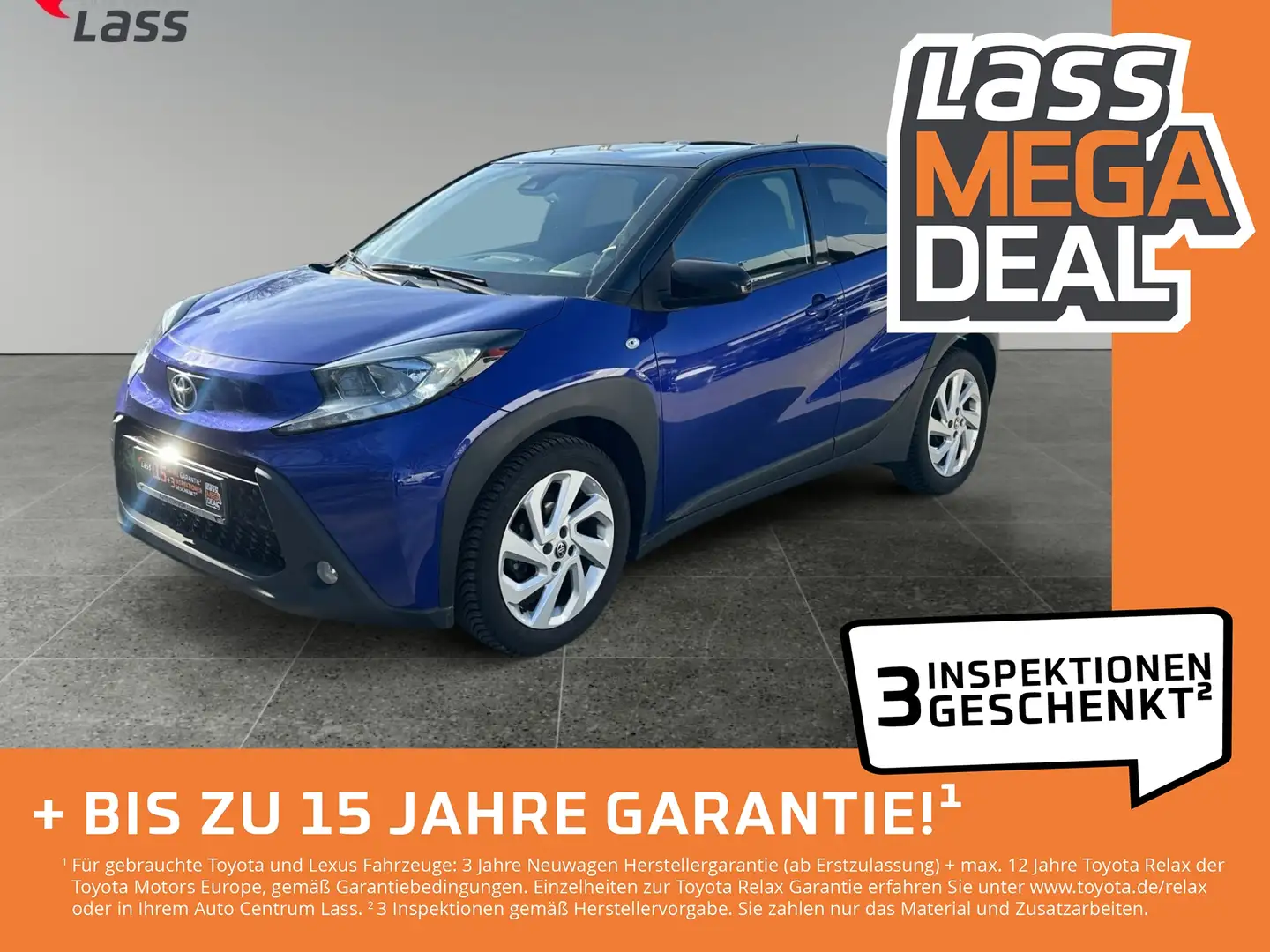 Toyota Aygo 1.0 Pulse Kamera+ACC+Navi+SHZ+Fernlichtass. Blau - 1