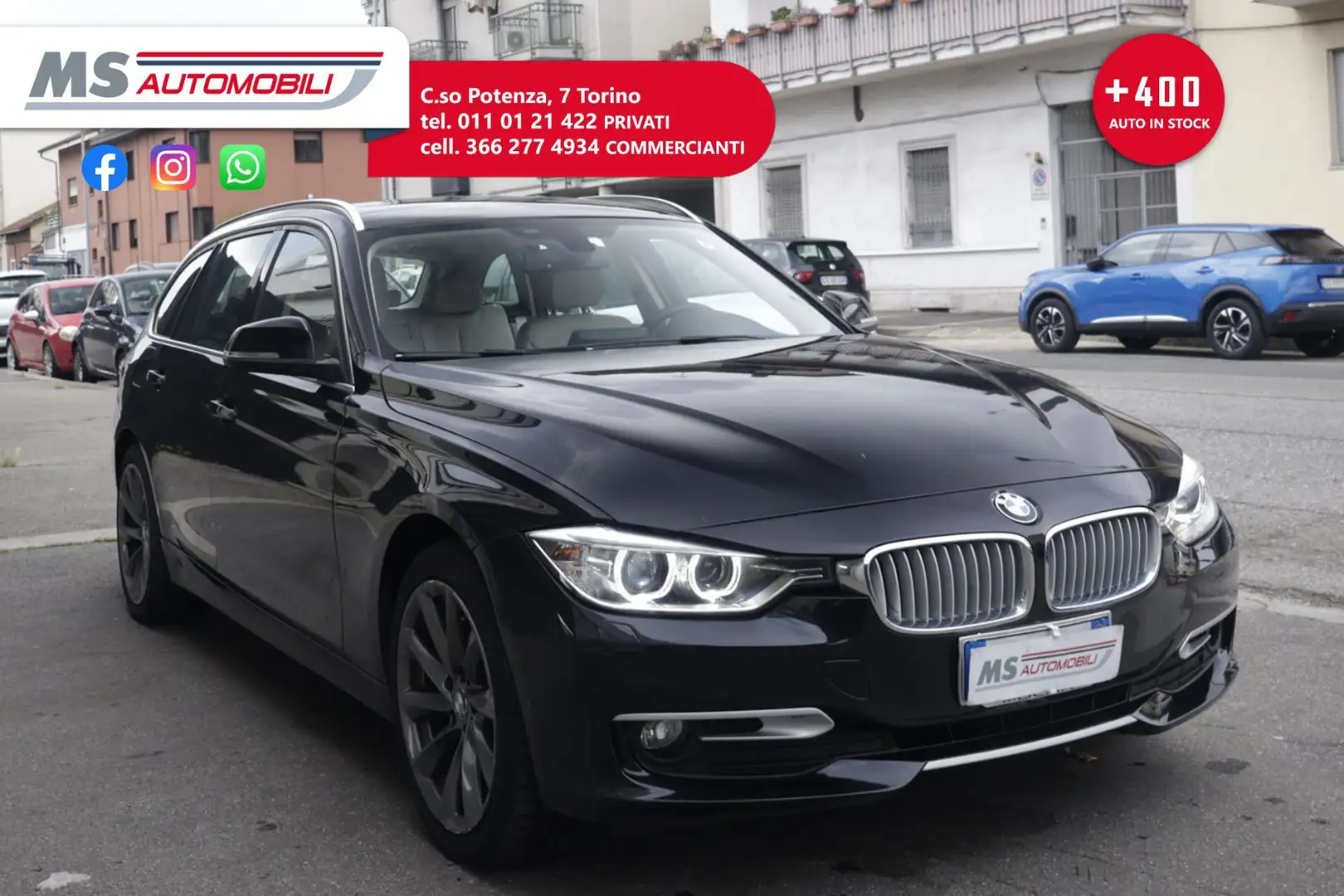 BMW 320 BMW Serie 3 Touring 320d xDrive Modern Unicopropr Noir - 1