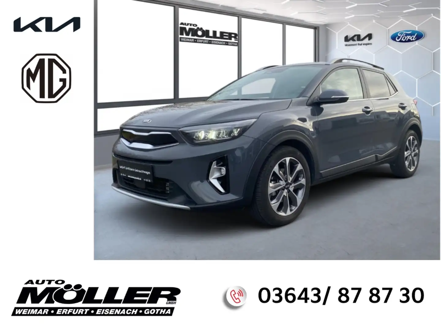 Kia Stonic Spirit 1.0T Kamera Totwinkel LED Klima   Smart-Key Grau - 1