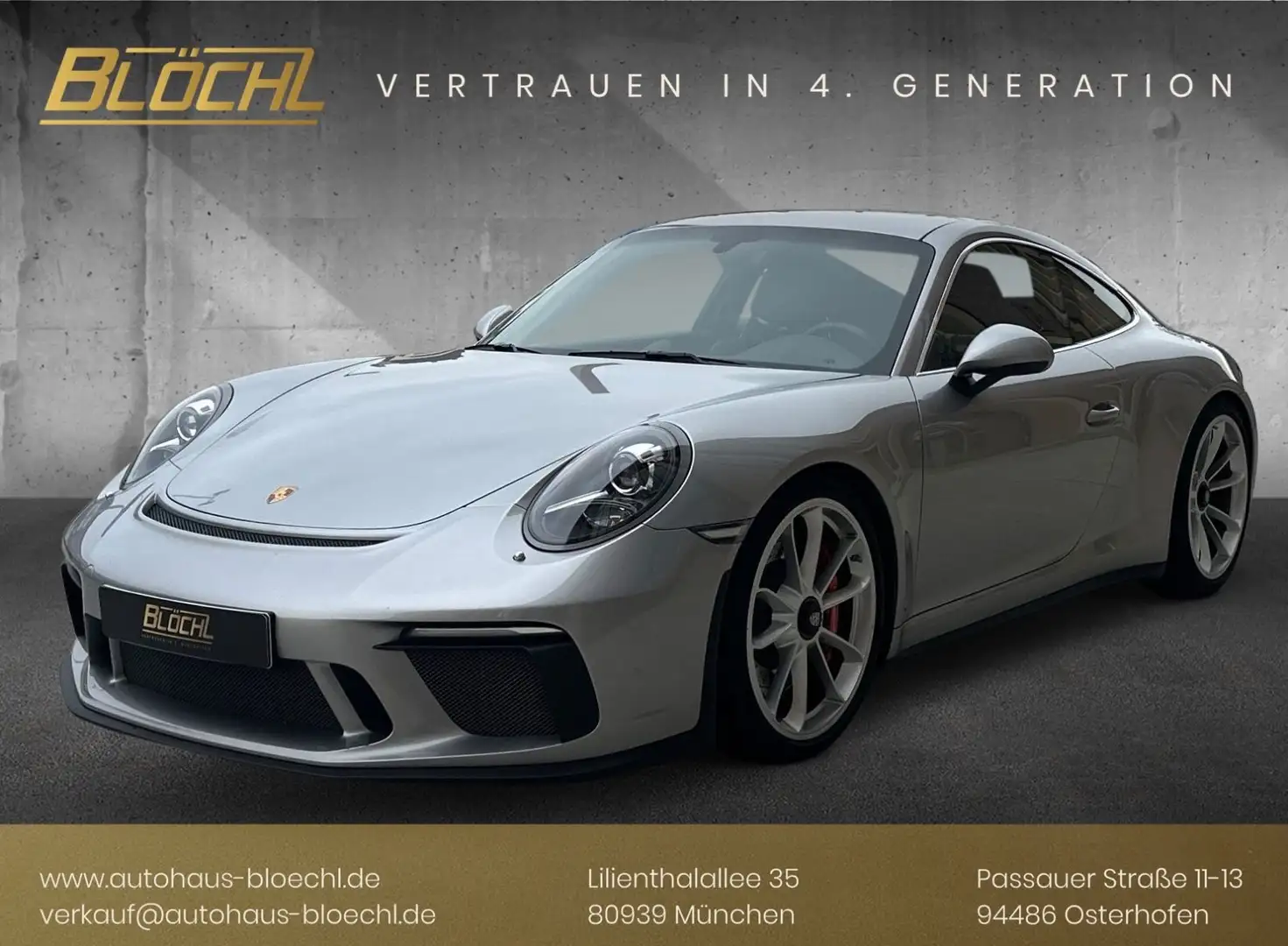 Porsche 991 GT3 Touring*Dt.Auto*1.Hand*3Jahre Approved Silber - 1
