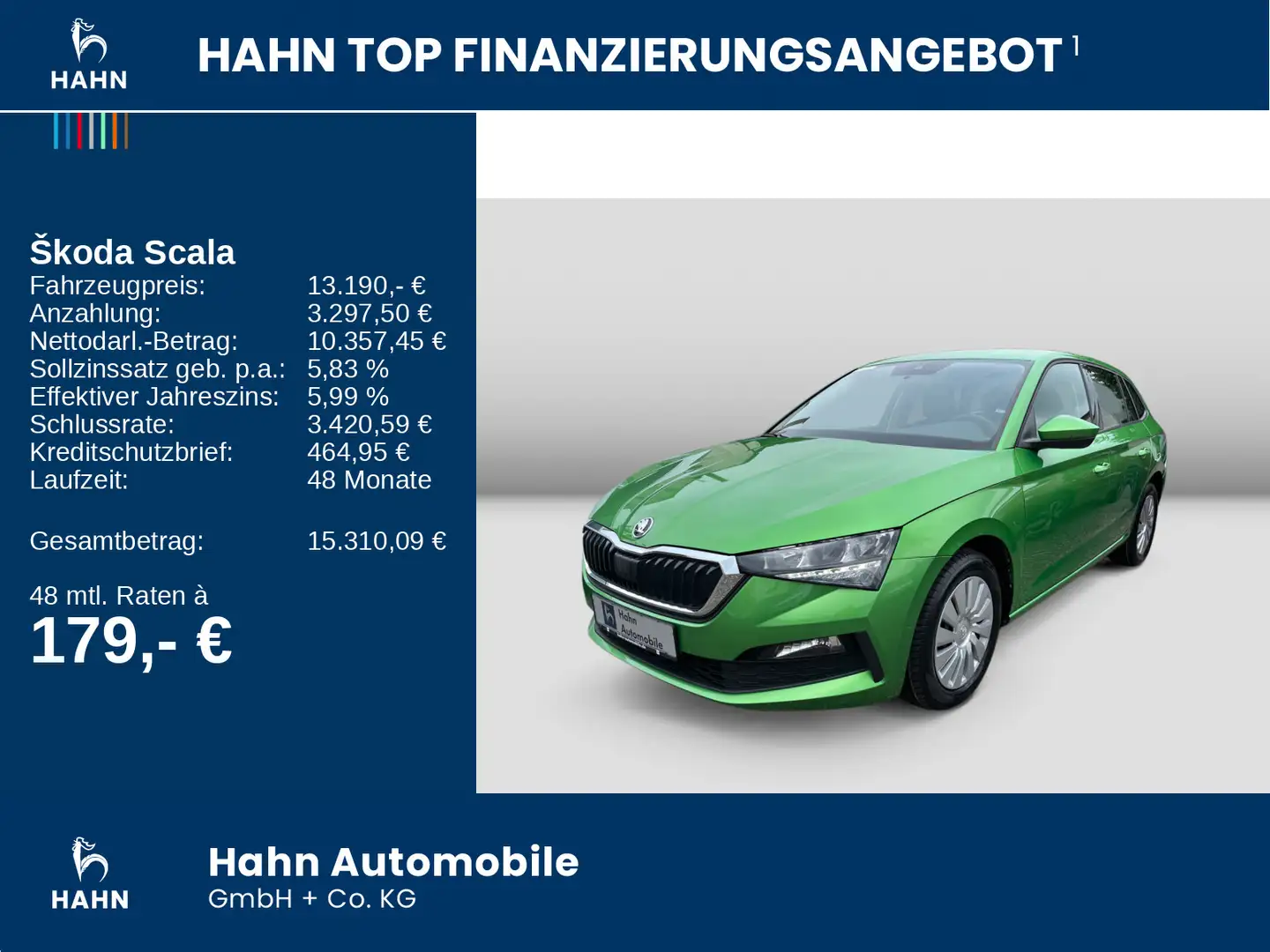 Skoda Scala 1.0TSI Active LED Klima DAB+ Lane Assist Groen - 2