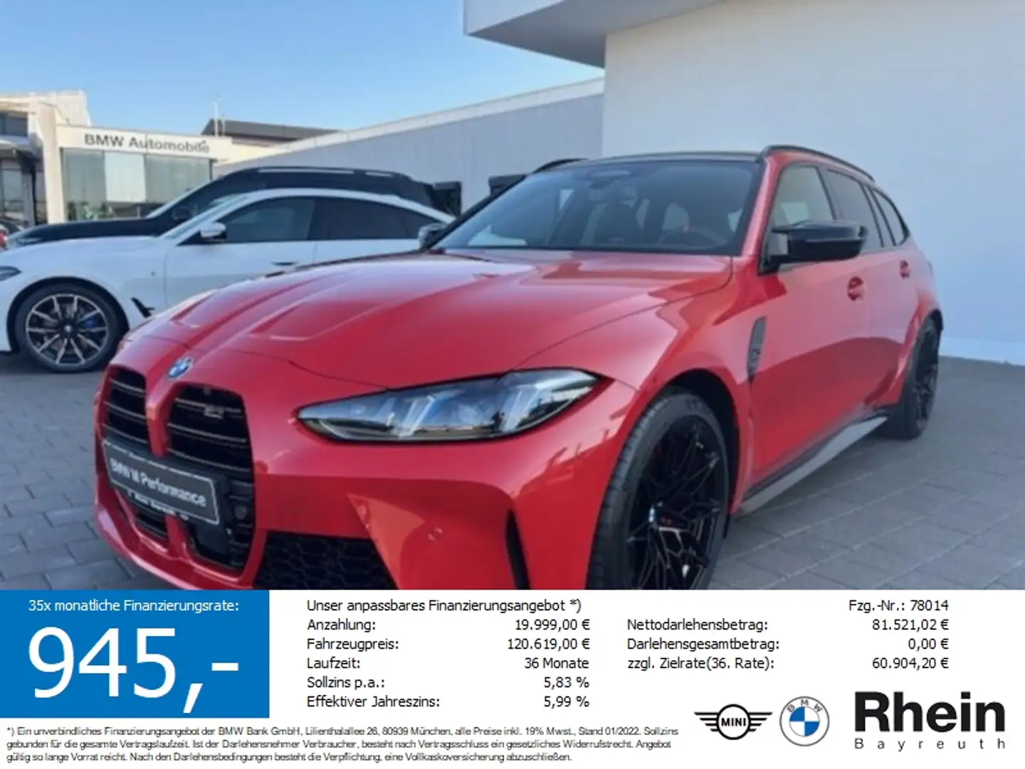 BMW M3 Competition Touring mit M x Rot - 1