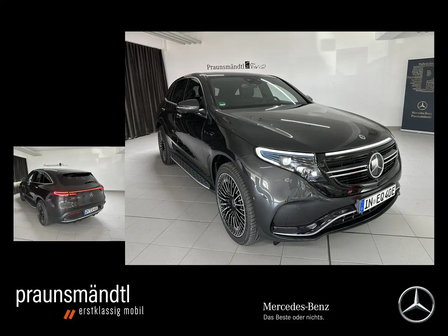 Mercedes-Benz EQC 400 4M AMG/21"/Memory/360°/DISTR./Schiebed. Сірий - 1