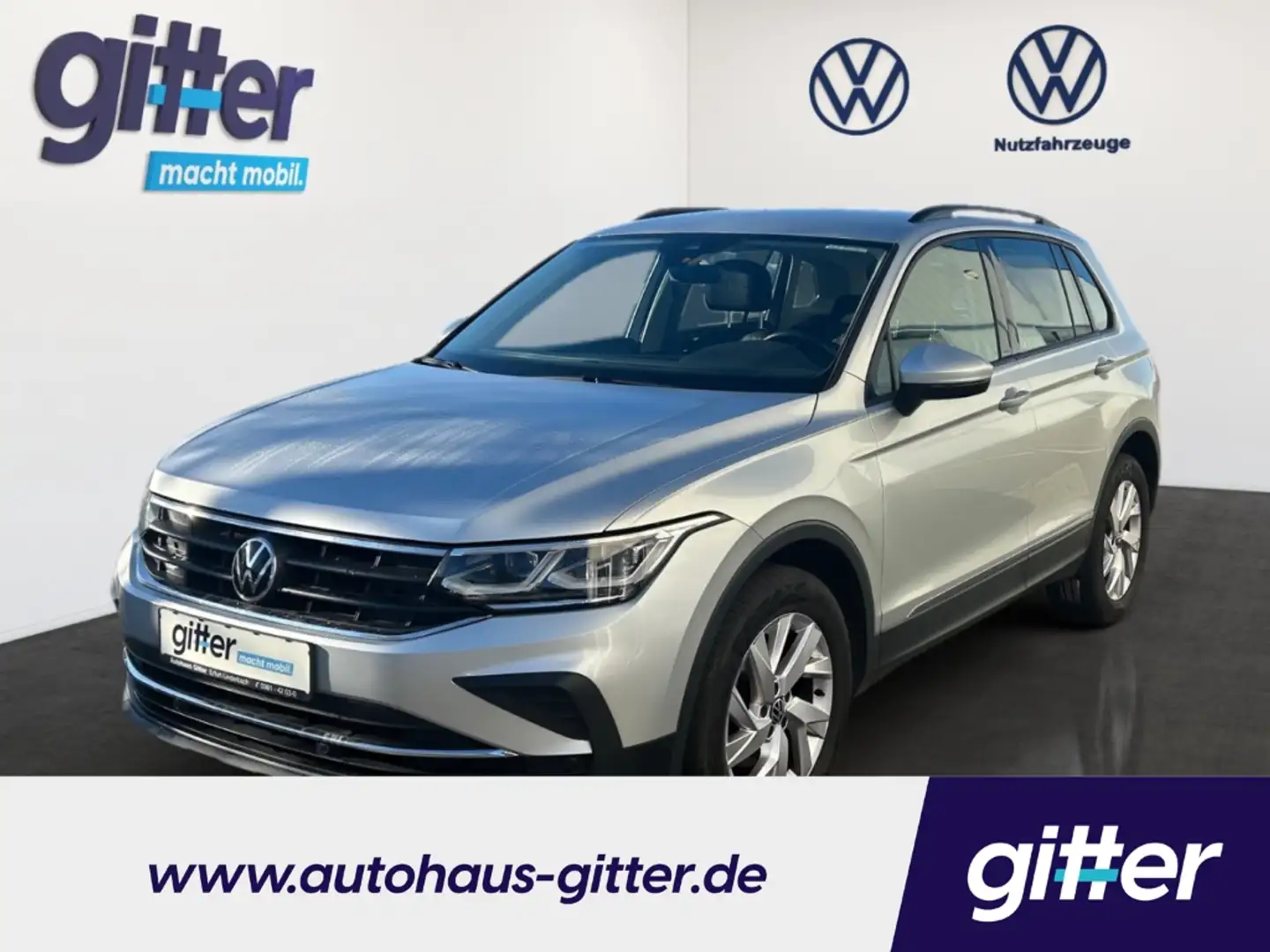 Volkswagen Tiguan LIFE 4M MATRIX STANDHEI APP DAB+ SHZ WINTERPAKET Silber - 1