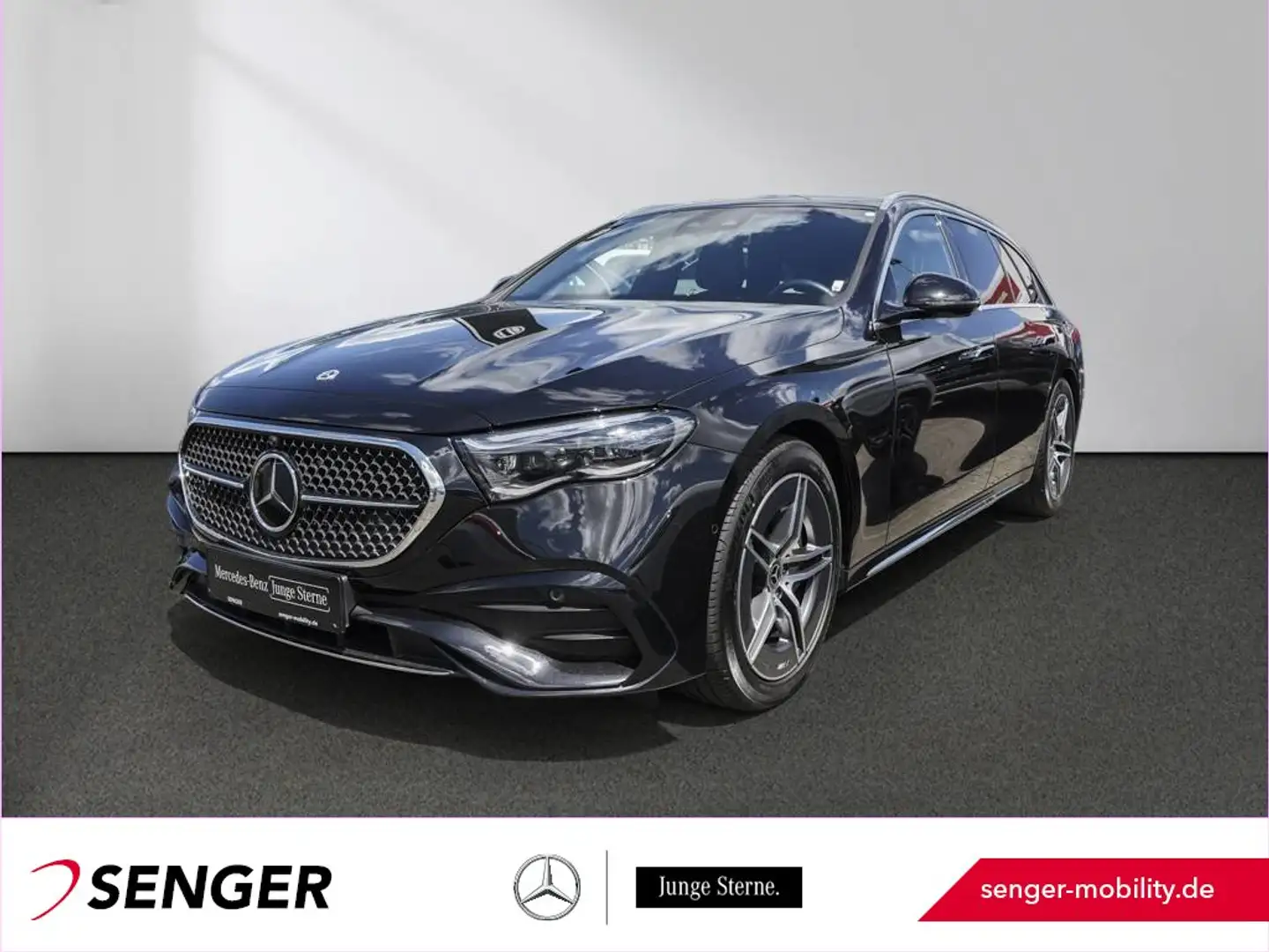 Mercedes-Benz E 220 d T AMG Distronic Digital-Light AHK 360°-K Zwart - 1