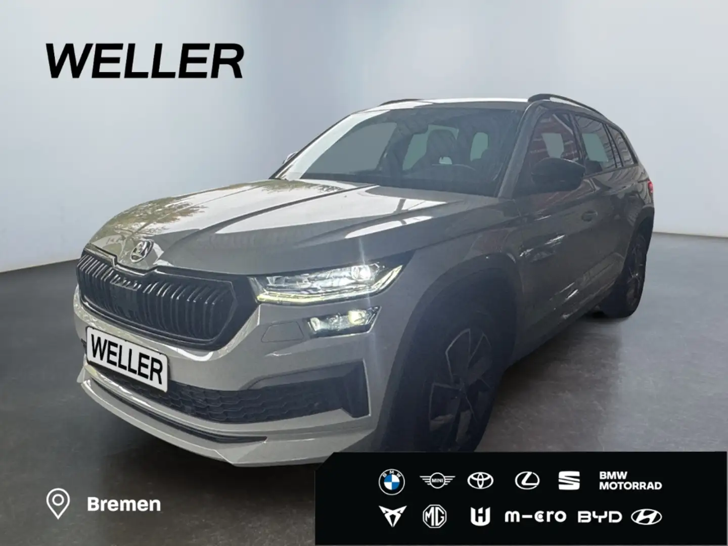Skoda Kodiaq 2.0 TDI 4x4 DSG Sportline *Matrix*AHK*CAM* Grijs - 1
