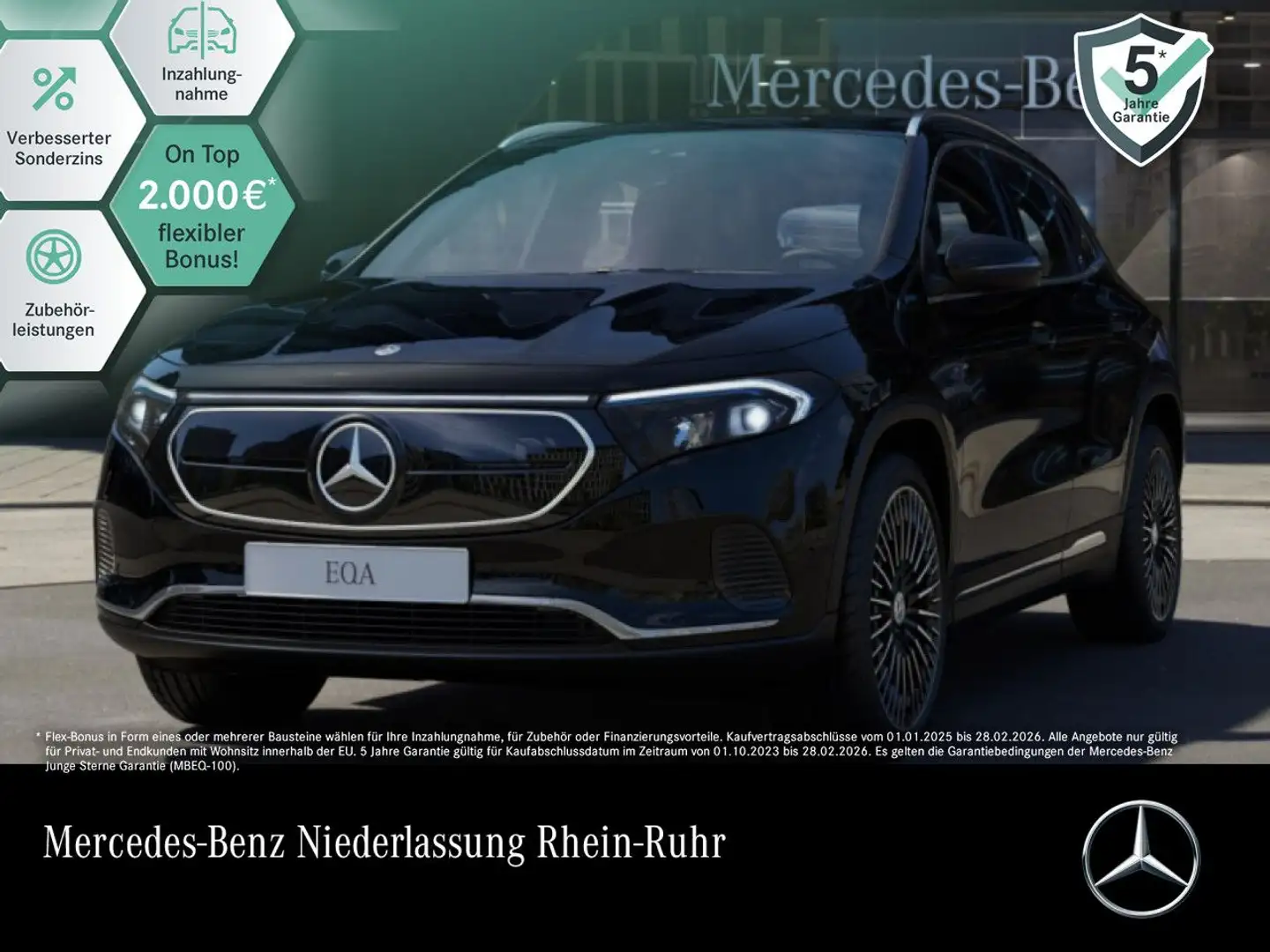 Mercedes-Benz EQA 250 PROG+20"+ADVANCED+KAMERA+SPUR Noir - 1