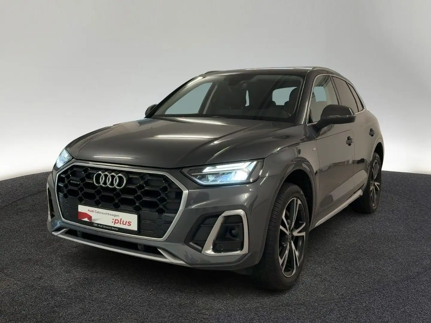 Audi Q5 S line 40 TDI qu.S tr. AHK STDHZG RFK NAVI LE Gris - 2