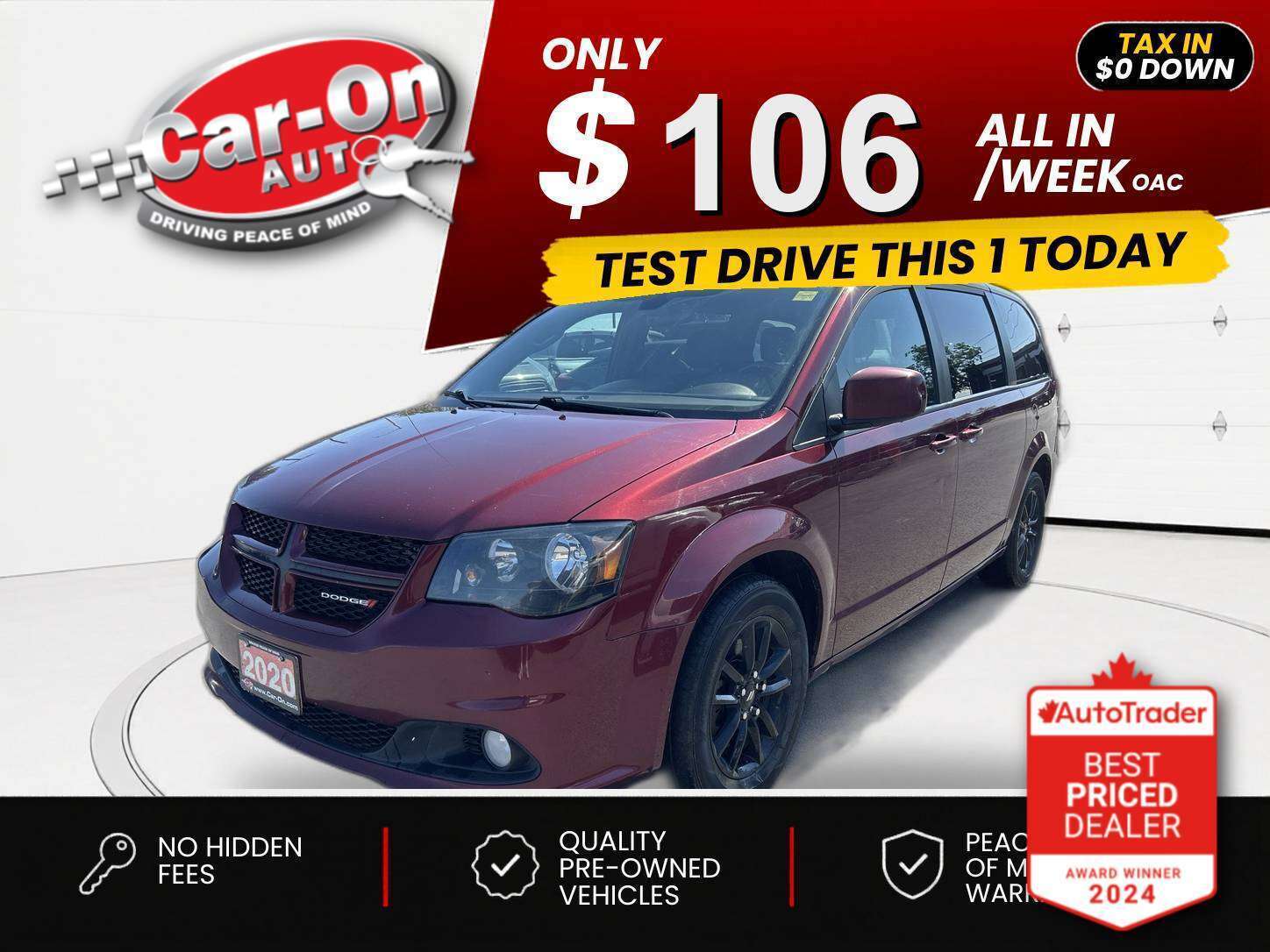 Red 2020 Dodge Grand Caravan Minivan Front-Wheel Drive Automatic