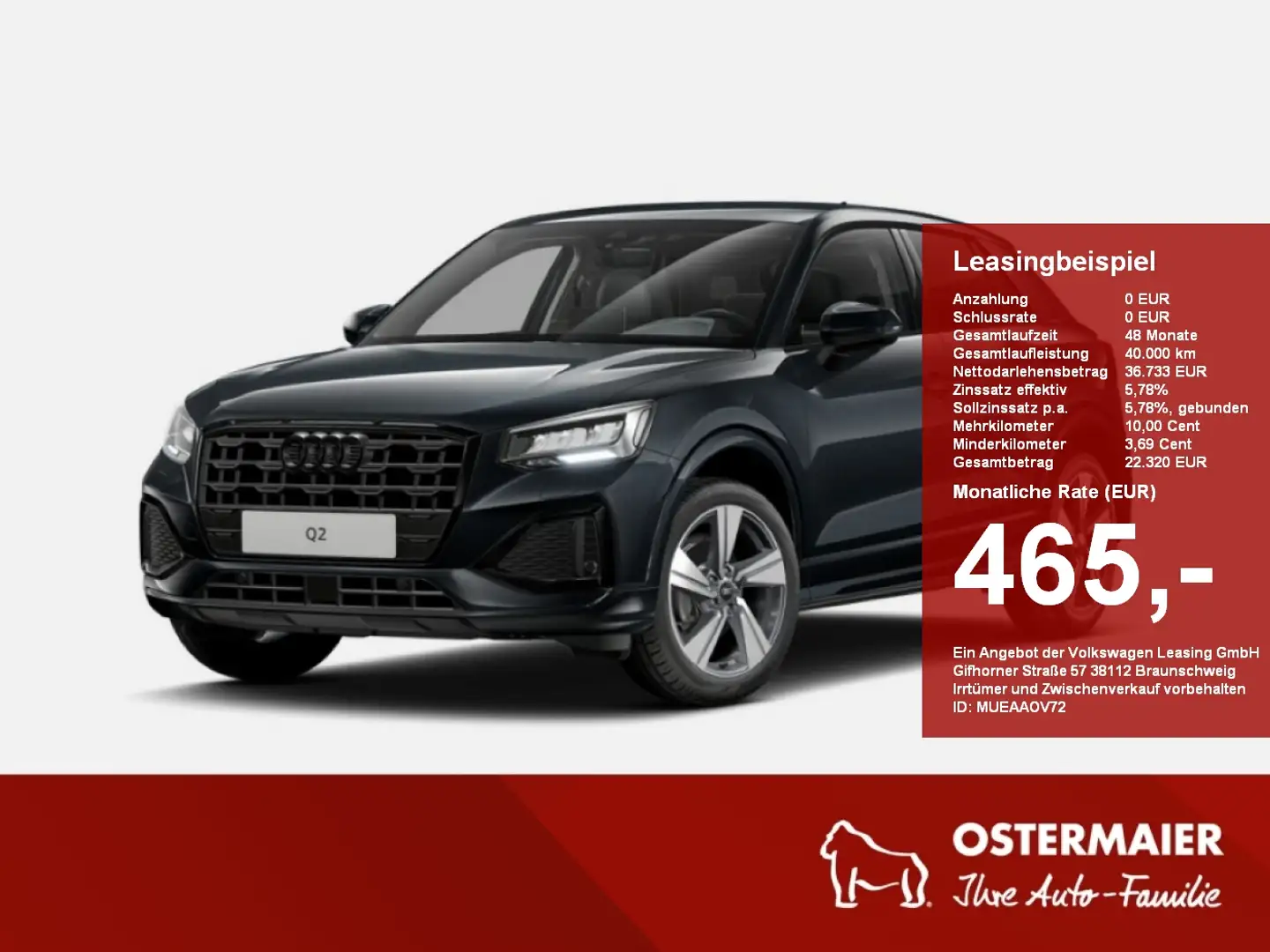 Audi Q2 advanced 35TFSI 150PS GRA,PDC,KLIMA,18''ALU Grau - 1