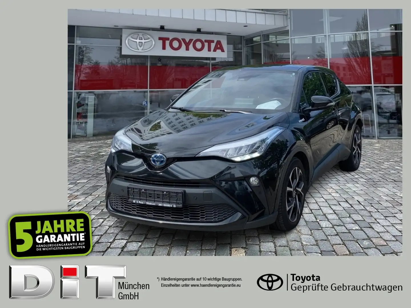 Toyota C-HR 1.8 Team D Matrix 2xKlima ACC AUT Facelift Zwart - 1
