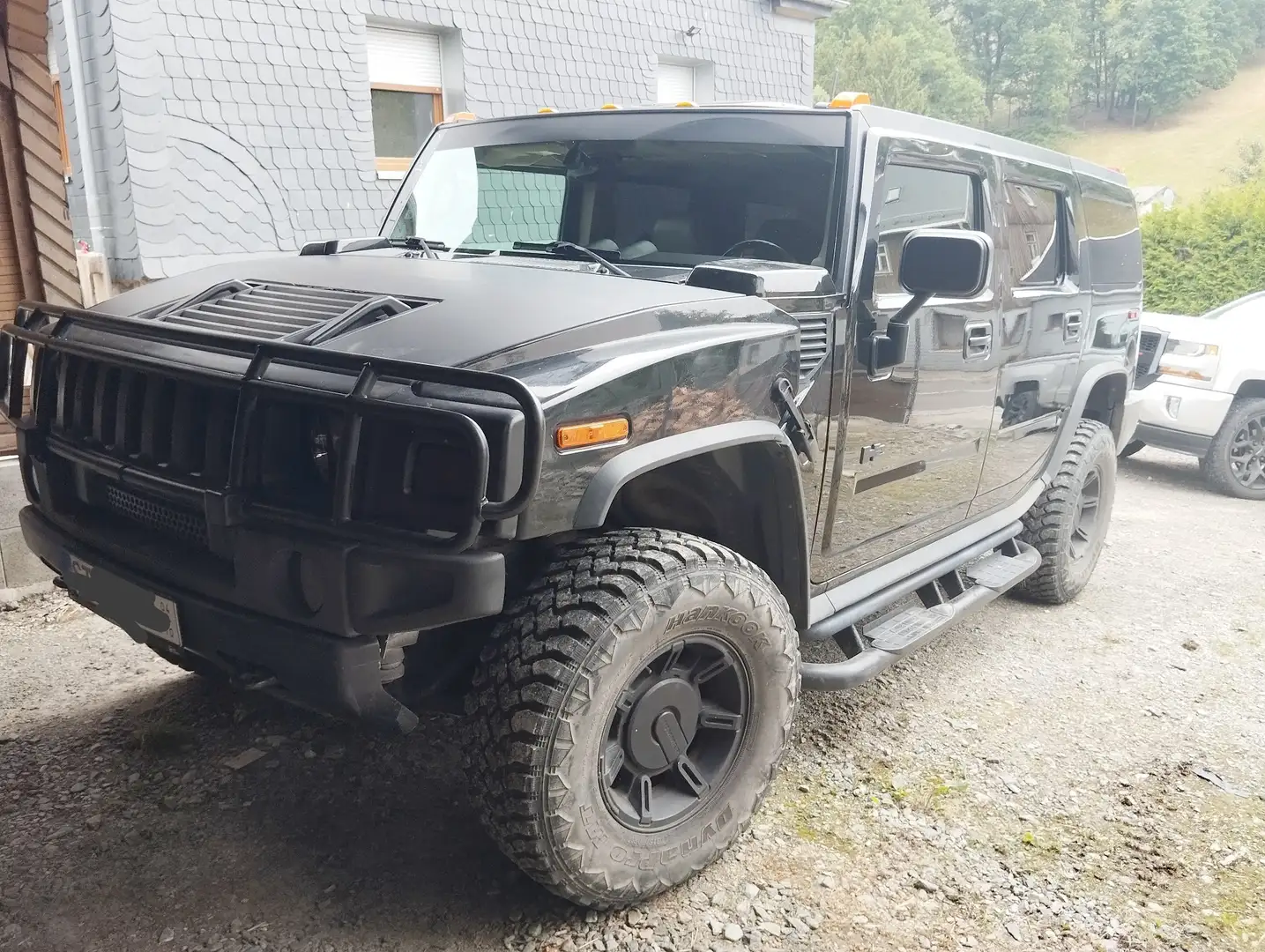 HUMMER H2 6.0 L, Ersatzrad, Volleder, Schiebedach, 4x4, AHK, Fekete - 1