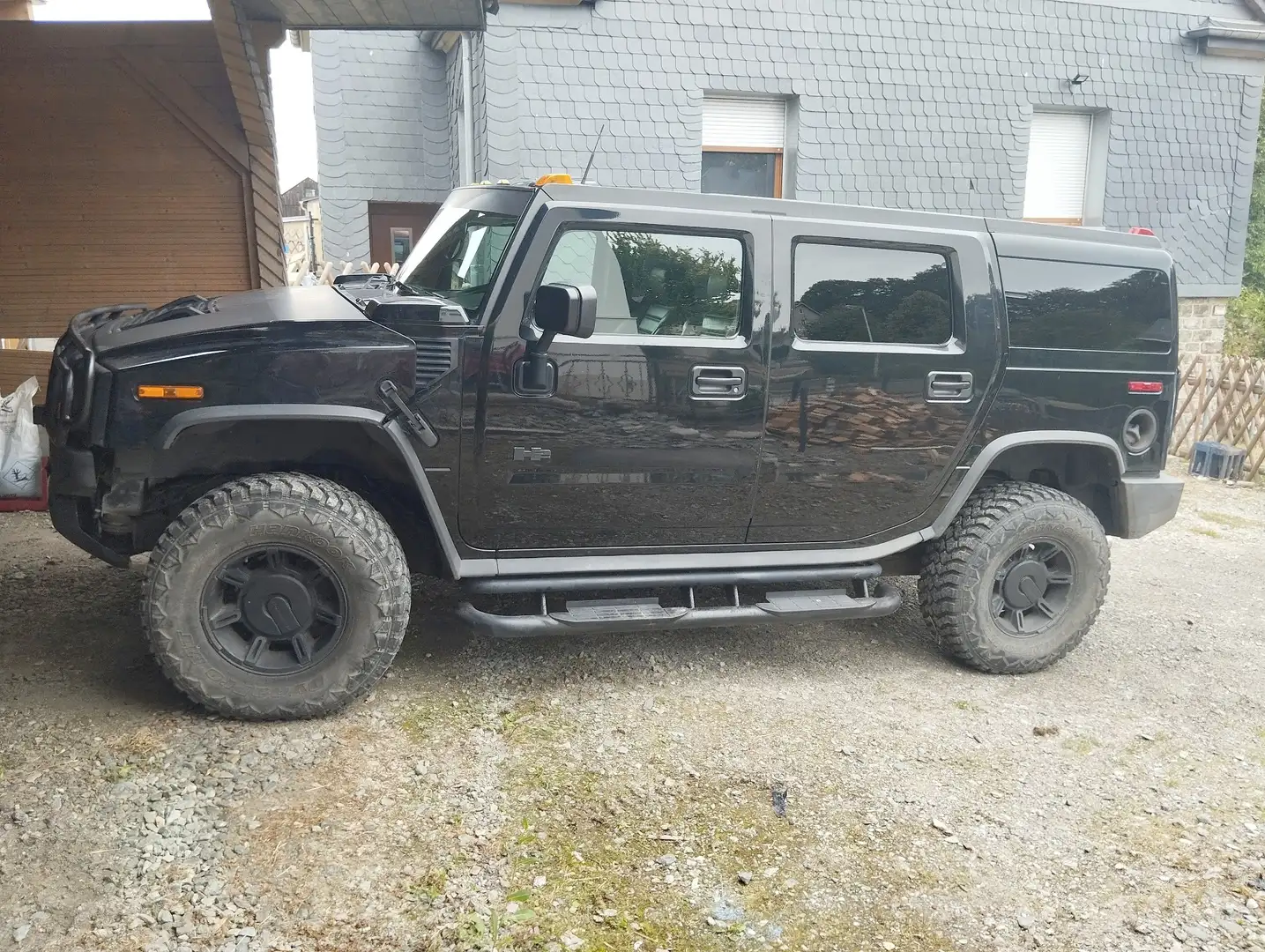 HUMMER H2 6.0 L, Ersatzrad, Volleder, Schiebedach, 4x4, AHK, Fekete - 2