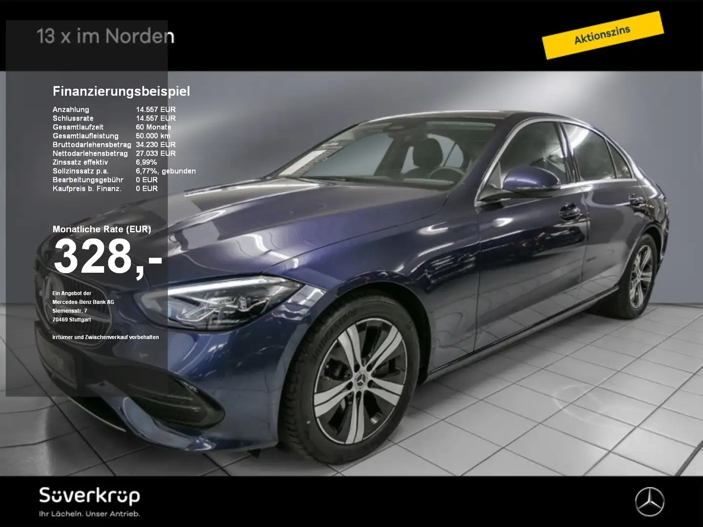 Mercedes-Benz C 220 d // AVANTGARDE SPUR AHK SHZ Bleu - 1