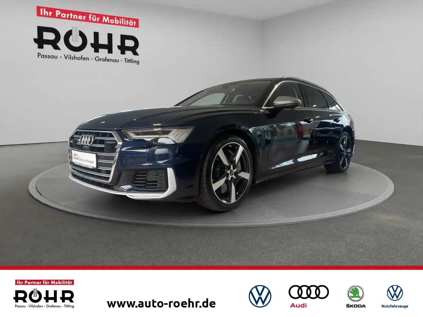 Audi S6 Avant (AHK.HD-MATRIX LED.PANO.SHZ v+h.PDC plus.SH. Blau - 1