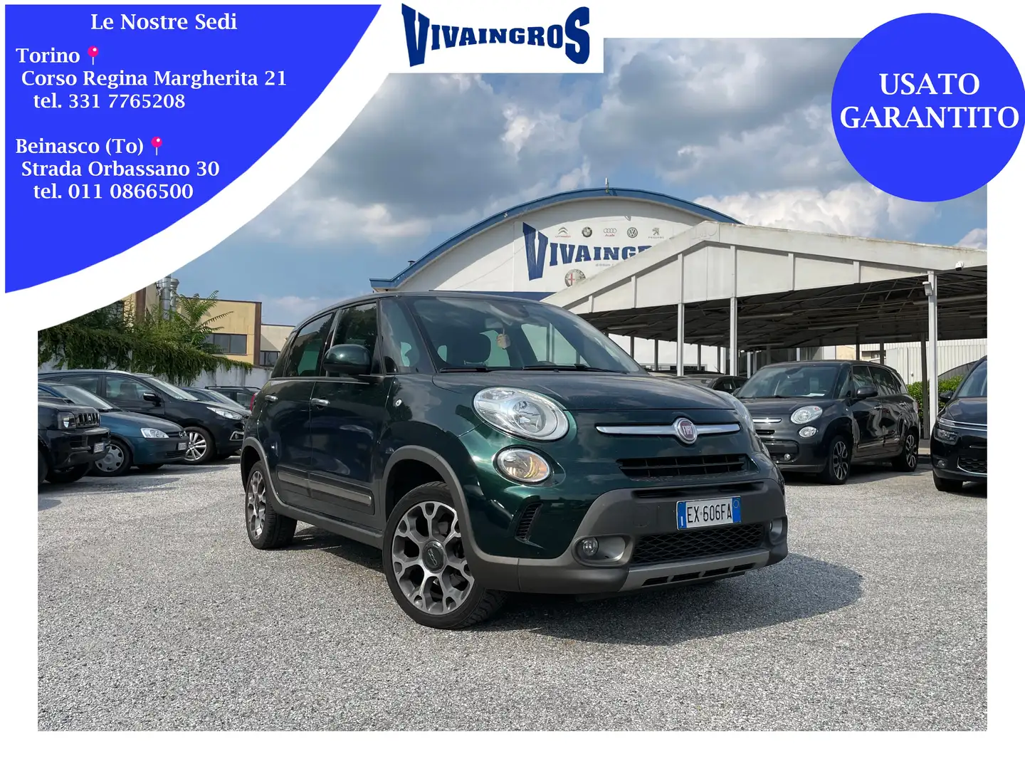 Fiat 500L 1.3 Mjt 85CV Dualogic Aut. Trekking Groen - 1