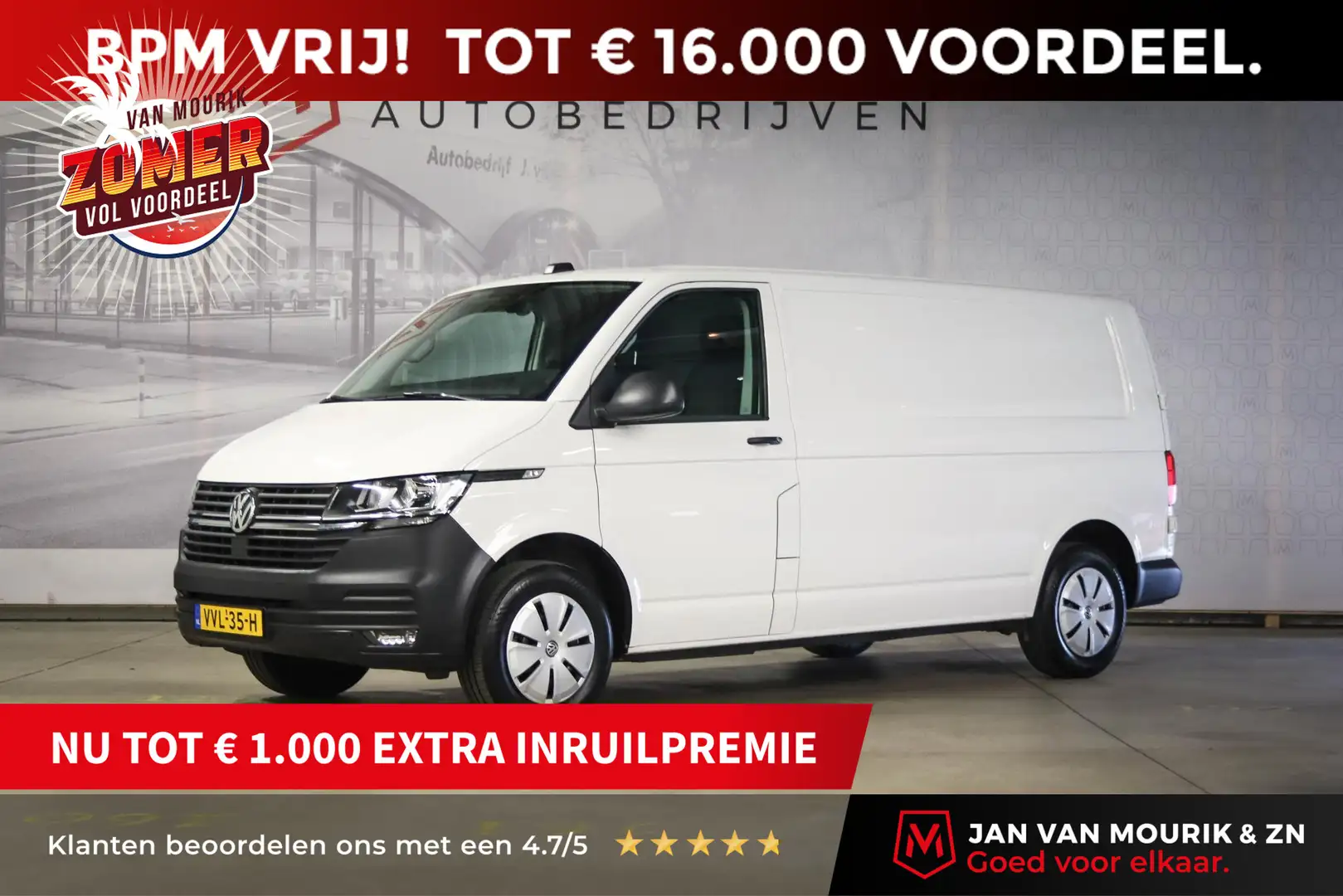 Volkswagen T6.1 Transporter 2.0 TDI L2H1 28 Comfortline EURO 6 | NAVI PACK | A Wit - 1