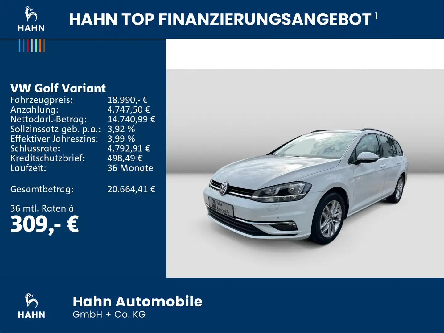 Volkswagen Golf Variant VII 1.6TDI Comfortline AHK Navi PDC Weiß - 2