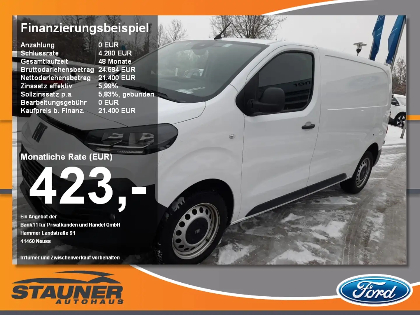Fiat Scudo 2,0 Multijet 145 L2 Navi DAB Kamera Klima Blanc - 1
