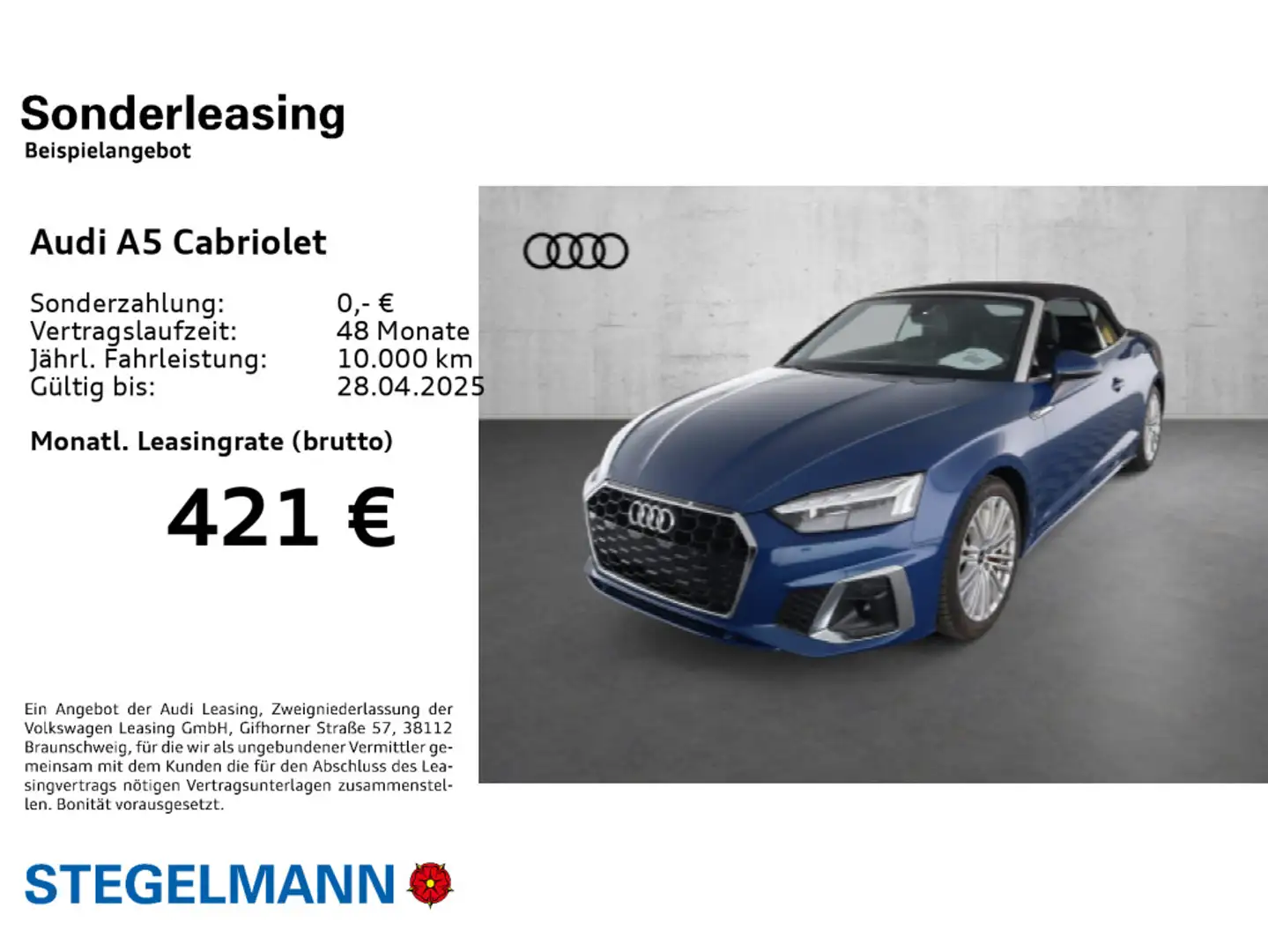 Audi A5 40 TFSI S-Tronic S line Blau - 2