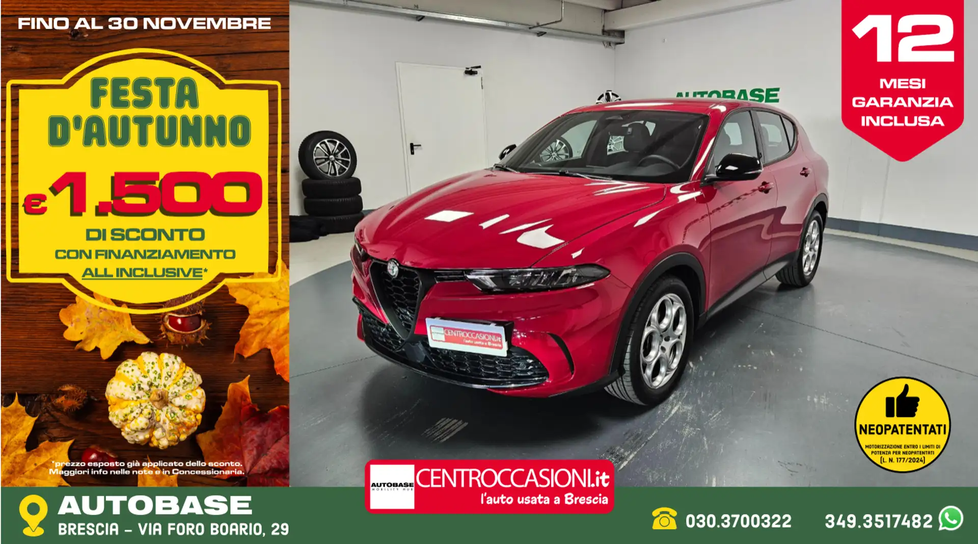 Alfa Romeo Tonale 1.5 hybrid Super 130cv tct7 Rouge - 1