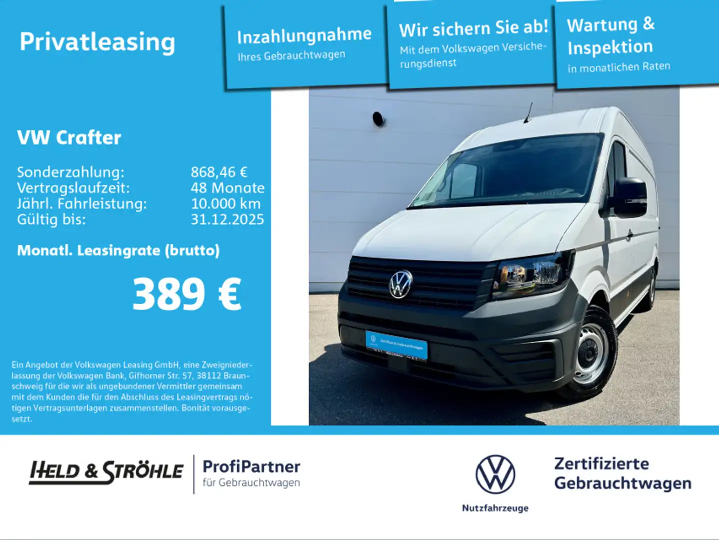 Volkswagen Crafter 35 Kasten MR HD 2.0 TDI R-KAM PDC KLIMA Weiß - 1